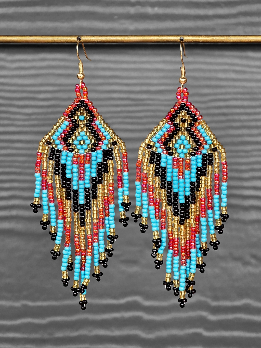 Margaux Boho Earrings Handmade Beaded Fringe Chic Jewelry Boheme